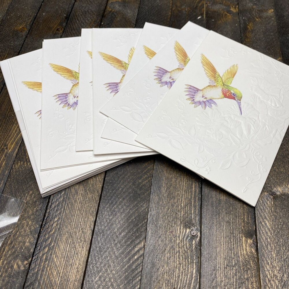 Current Inc Lot Of 10 Blank Hummingbird Greeting Cards